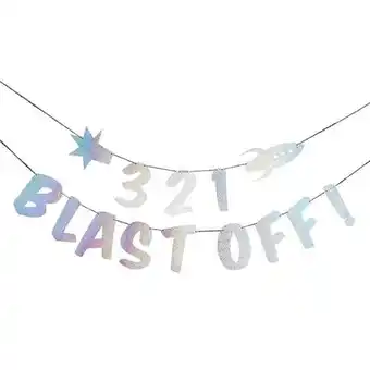 Tesco 3 2 1 Blast Off Cardboard Letter Banner Set offer