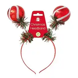 Tesco Christmas Baubles & Tinsel Head Boppers Fancy Dress Headband offer