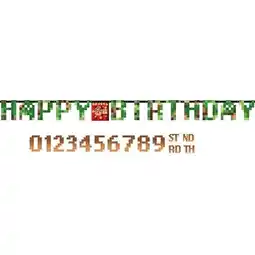 Tesco TNT Party Happy Birthday Add-an-Age Cardboard Letter Banner 3.2m offer