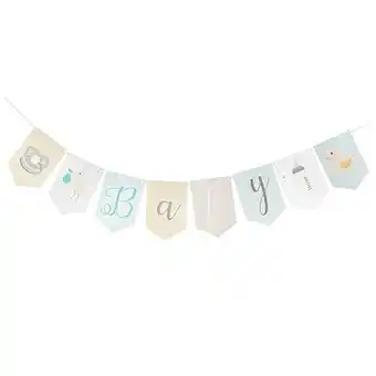 Tesco Pastel Baby Shower Cardboard Letter Banner 250cm offer