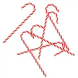 Tesco Christmas Plastic Candy Cane Decorations 14cm - Pack of 6 offer