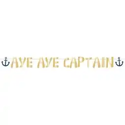 Tesco Pirate Treasure Island Aye Aye Captain Cardboard Letter Banner 250cm offer