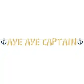 Tesco Pirate Treasure Island Aye Aye Captain Cardboard Letter Banner 250cm offer