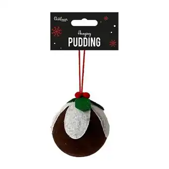 Tesco Christmas Pudding Hanging Tree Decoration 8cm offer