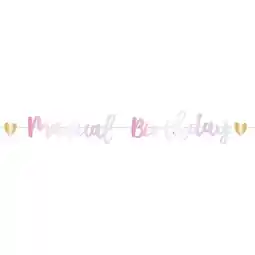 Tesco Fairy Princess Magical Birthday Foil Cardboard Letter Banner 180cm offer