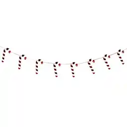 Tesco Christmas Foiled Candy Cane Paper Garland Hanging Decoration 2m offer