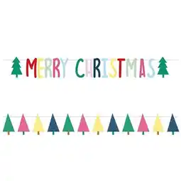 Tesco Colourful Merry Christmas Letter Banner Kit offer