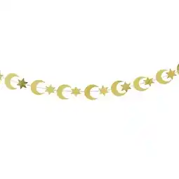 Tesco Gold Moon & Star Cutouts Cardboard Banner 400cm offer