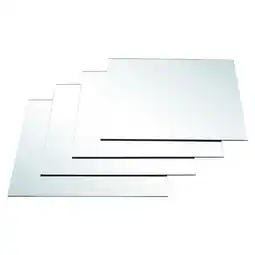 Tesco Living and Home Acrylic Adhesive Wall Mirror Tiles 4pcs - 40cm*40cm offer