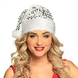 Tesco Silver Sequin Santa Hat Christmas Fancy Dress offer