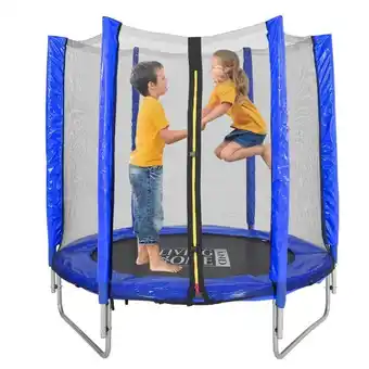 Tesco Living and Home Outdoor Trampoline with Enclosure for Kids - Blue offer