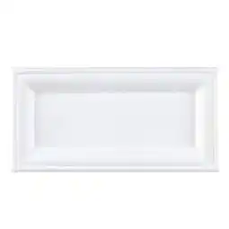 Tesco White Rectangular Compostable Bagasse Serving Tray Plates 26cm - Pack of 125 offer