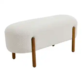 Tesco Living and Home Contemporary Upholstered Bench - Beige offer