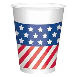 Tesco USA Flag Large Plastic Cups 473ml - Pack of 25 offer