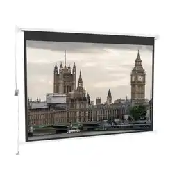 Tesco Living and Home Wall Mount Electric Projector Screen 4:3 - 227cm W x 152cm H offer