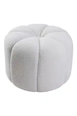 Tesco Living and Home Round Shape Teddy Fabric Footstool offer