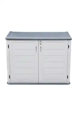 Tesco Living and Home Outdoor Resin Storage Chest - White & Grey offer