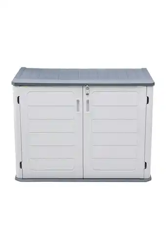 Tesco Living and Home Outdoor Resin Storage Chest - White & Grey offer