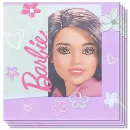 Tesco Barbie Sweet Life Luncheon Napkins 33cm 2Ply - Pack of 16 offer