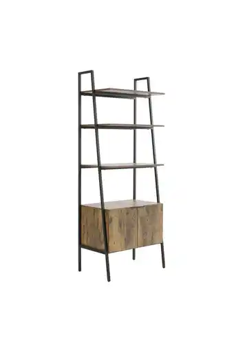 Tesco Living and Home Industrial Style Wooden Bookshelf - Trapeziod 71 x 44 x 183.5cm offer