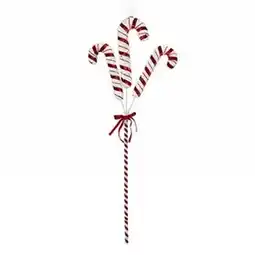 Tesco Red & White Glitter Candy Cane Spray Christmas Decoration 61cm offer