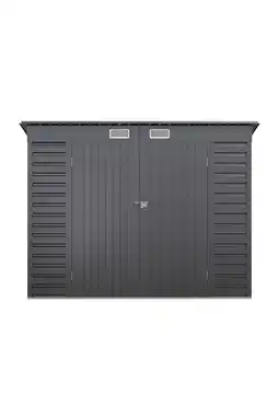 Tesco Living and Home Outdoor Galvanized Steel 2 doors Storage Shed - Grey 240 x 113 x 183cm offer