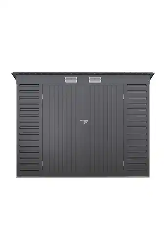 Tesco Living and Home Outdoor Galvanized Steel 2 doors Storage Shed - Grey 240 x 113 x 183cm offer