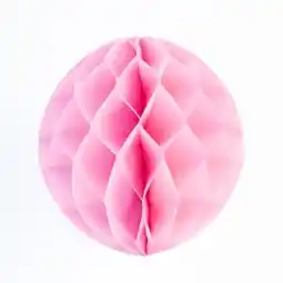 Tesco Baby Pink Honeycomb Round Hanging Decoration 20cm offer