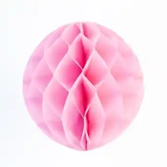 Tesco Baby Pink Honeycomb Round Hanging Decoration 20cm offer