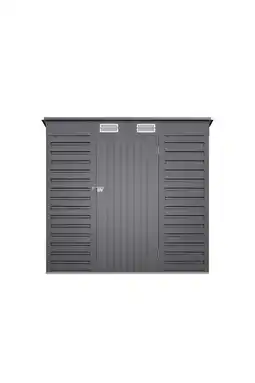 Tesco Living and Home Outdoor Galvanized Steel 1 door Storage Shed - Grey 193 x 130 x 184cm H offer