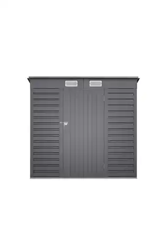 Tesco Living and Home Outdoor Galvanized Steel 1 door Storage Shed - Grey 193 x 130 x 184cm H offer