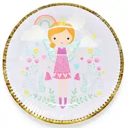 Tesco Fairy Princess Round Paper Plates 23cm - Pack of 8 offer