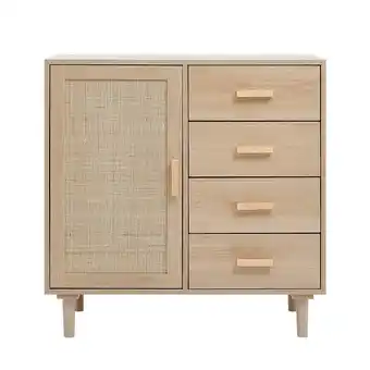 Tesco Living and Home Wood and Rattan Accent Side Cabinet offer