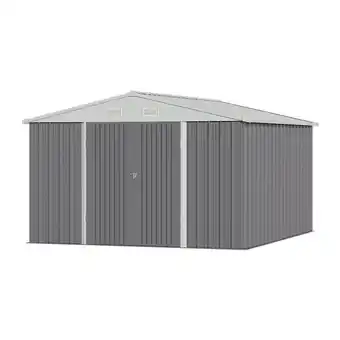 Tesco Living and Home Metal Storage Shed with Lockable Door - 317.6 x 364 x 203.6cm offer