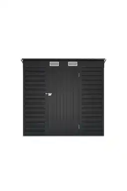 Tesco Living and Home Outdoor Galvanized Steel 1 door Storage Shed - Black 191 x 123 x 184cm offer