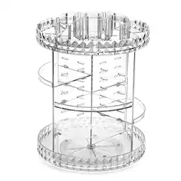 Tesco Living and Home Transparent Acrylic Rotating Multi-Tiered Makeup Organizer offer