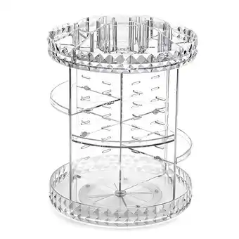 Tesco Living and Home Transparent Acrylic Rotating Multi-Tiered Makeup Organizer offer