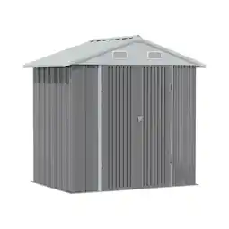 Tesco Living and Home Metal Storage Shed with Lockable Door - 200 x 124 x 188.2cm offer