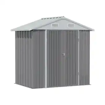 Tesco Living and Home Metal Storage Shed with Lockable Door - 200 x 124 x 188.2cm offer