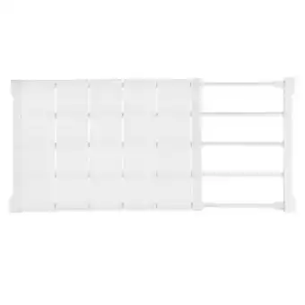 Tesco Living and Home Expandable Closet Tension Shelf & Layer Dividers - 50cm W x 25cm D offer