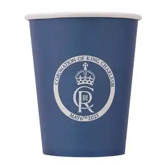 Tesco King Charles' Coronation Paper Cups 270ml - Pack of 10 offer