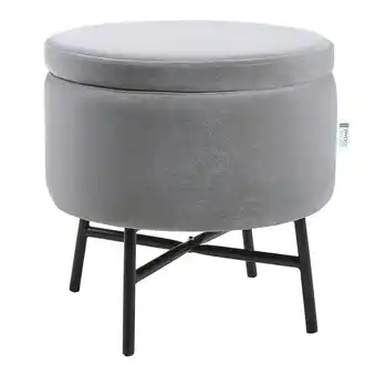 Tesco Living and Home Contemporary Velvet Ottoman Metal Legs offer