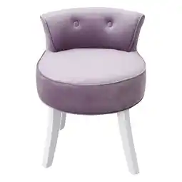 Tesco Living and Home Velvet Upholstered Dressing Table Stool - Purple offer