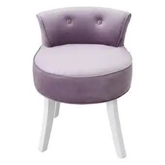 Tesco Living and Home Velvet Upholstered Dressing Table Stool - Purple offer