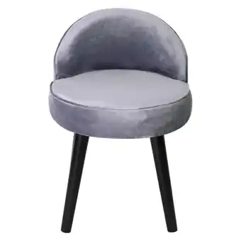 Tesco Living and Home Velvet Arch Dressing Table Stool - Grey offer