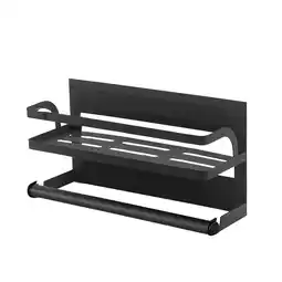 Tesco Living and Home Magnetic Metal Rack Organizer for Kitchen Fridge - Black offer