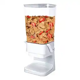 Tesco Living and Home Cereal Nuts Storage Container Dispenser - White offer