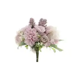 Tesco Living and Home Artificial Bouquet Flower Home Wedding Decor - Purple offer