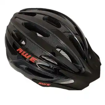 Tesco AWE AweAir In Mould Adult Bike Helmet Medium 55-58cm Black/Carbon/Red Crash Guarantee offer