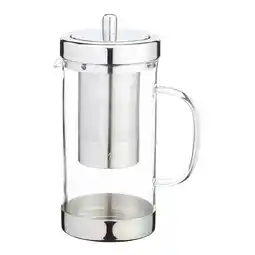 Tesco Le'Xpress Stainless Steel and Glass Infuser Teapot offer